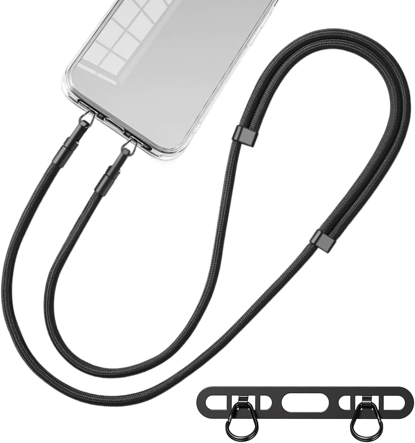 Crossbody Lanyard Neck Strap Case - Lanière de téléphone portable, anneau de