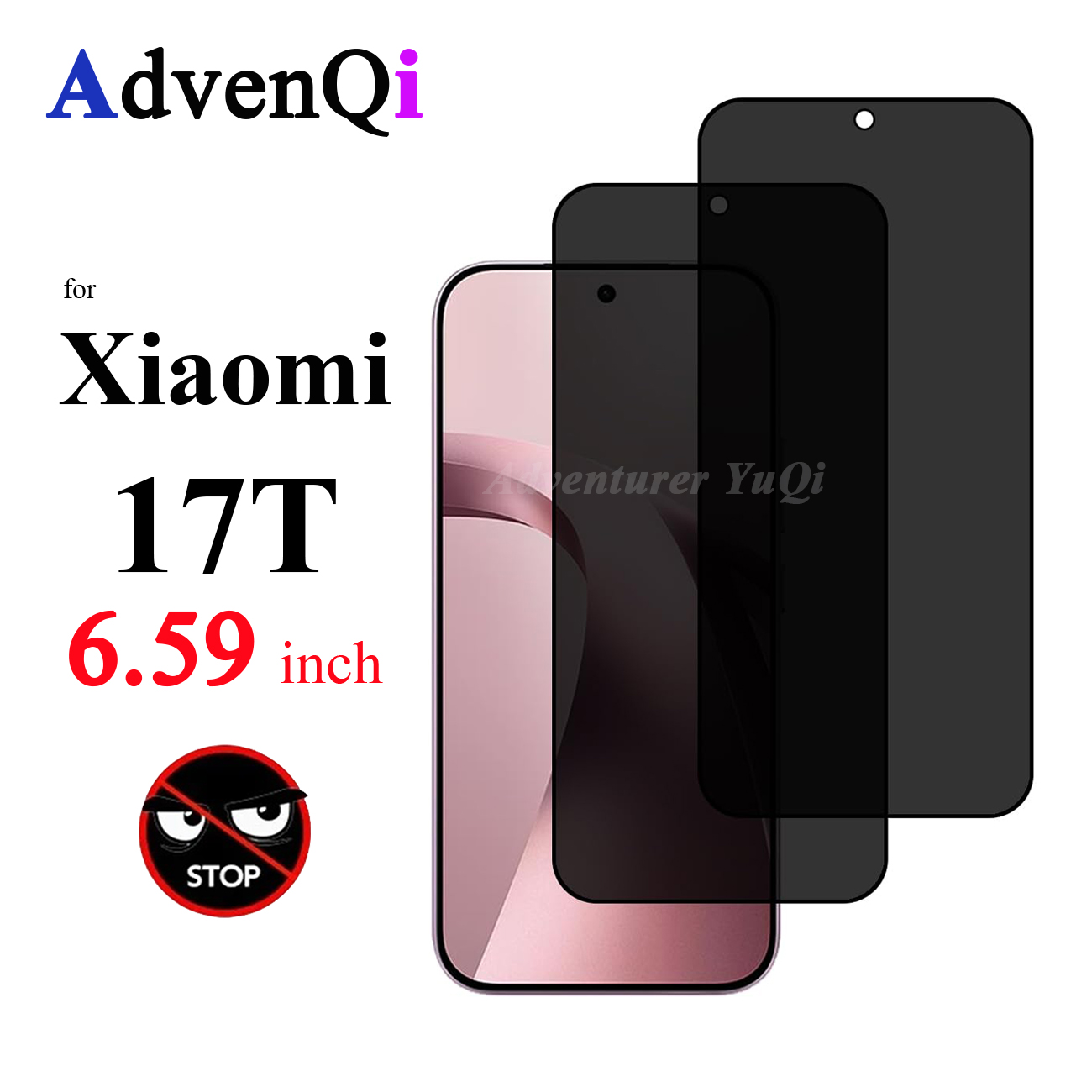Anti Spy Privacy Glass Case - Protection d'écran anti-espion pour Xiaomi 17T