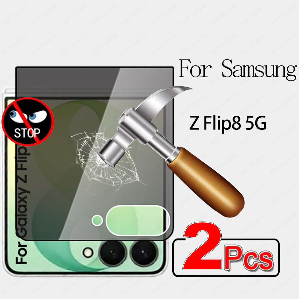 Anti Spy Privacy Glass Case - 2 pièces pour Samsung Galaxy Z