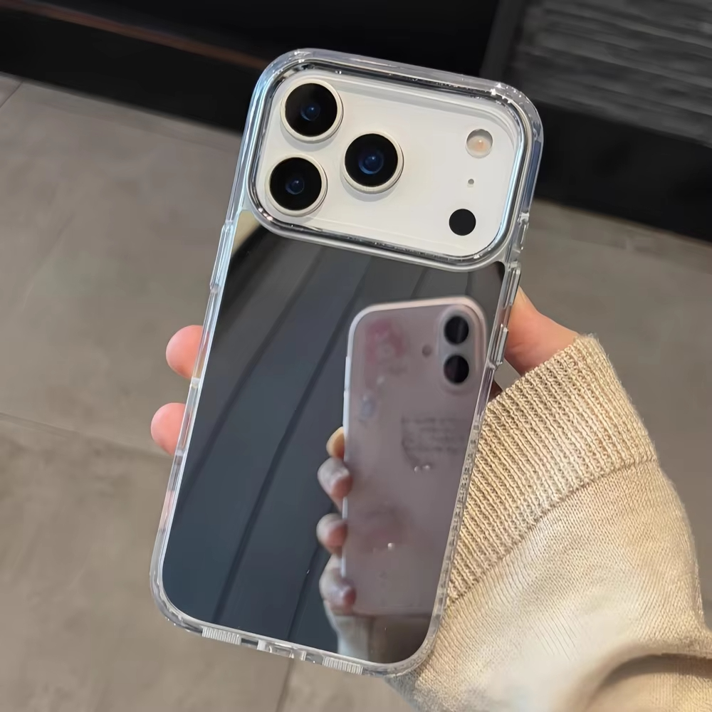 Clear Shockproof Bumper Case - Coque de téléphone miroir de maquillage