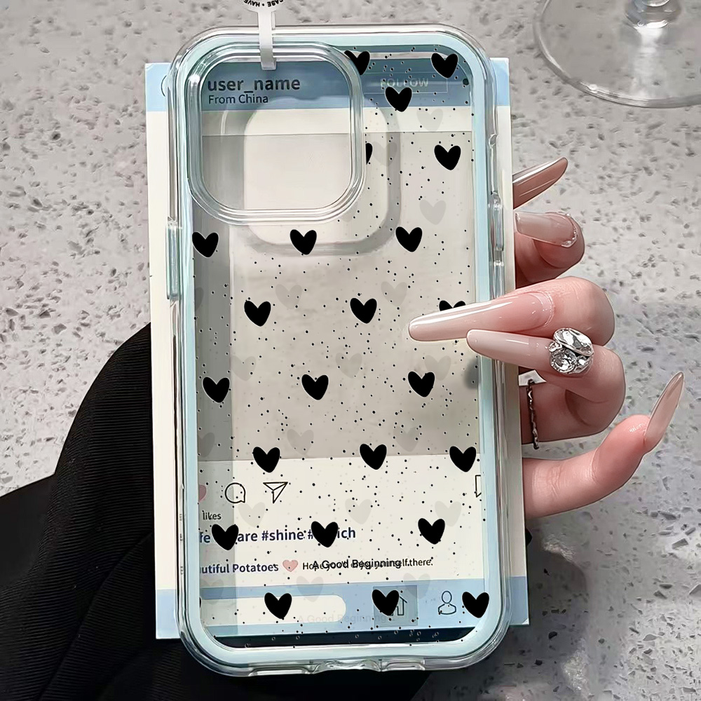 Clear Shockproof Bumper Case - Coque de téléphone en silicone 2-en-1