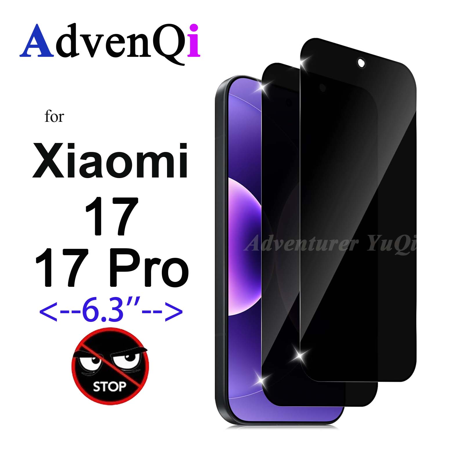 Anti Spy Privacy Glass Case - Protecteur d'écran anti-espion pour Xiaomi 17