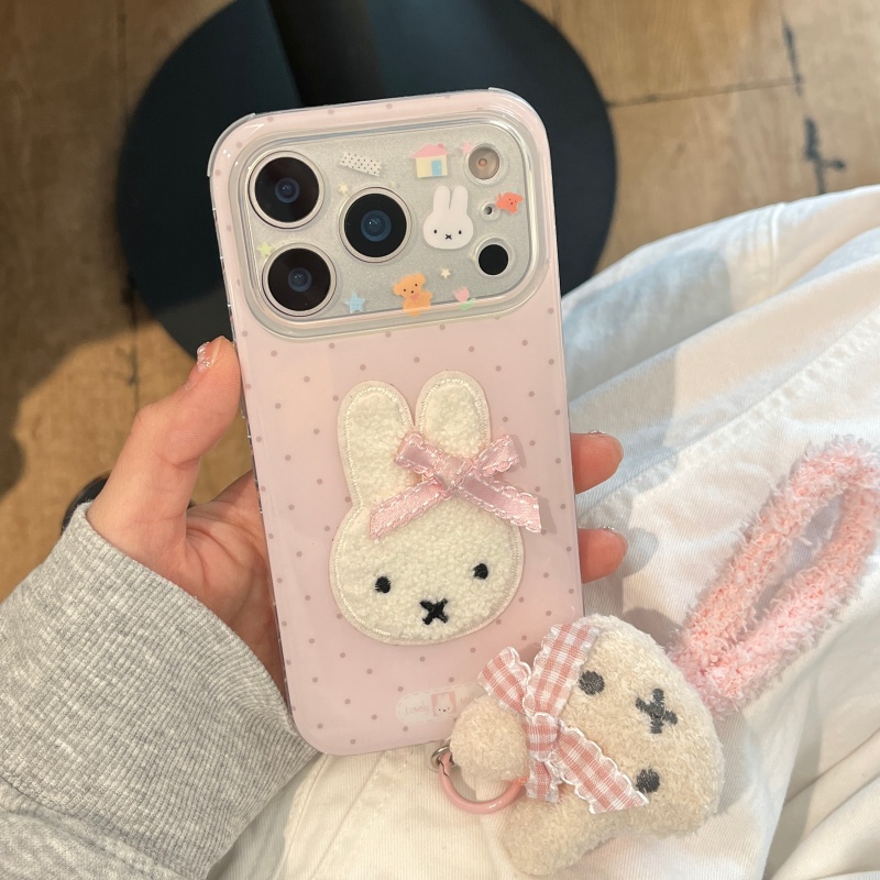 Cute Cartoon Wrist Strap Silicone Case - Coque de téléphone Kawaii mignonne en