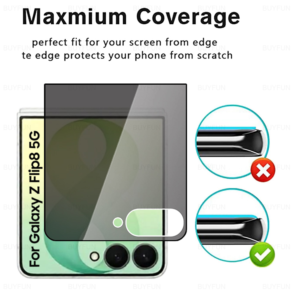 2 pièces pour Samsung Galaxy Z - Anti Spy Privacy Glass Case avis et prix