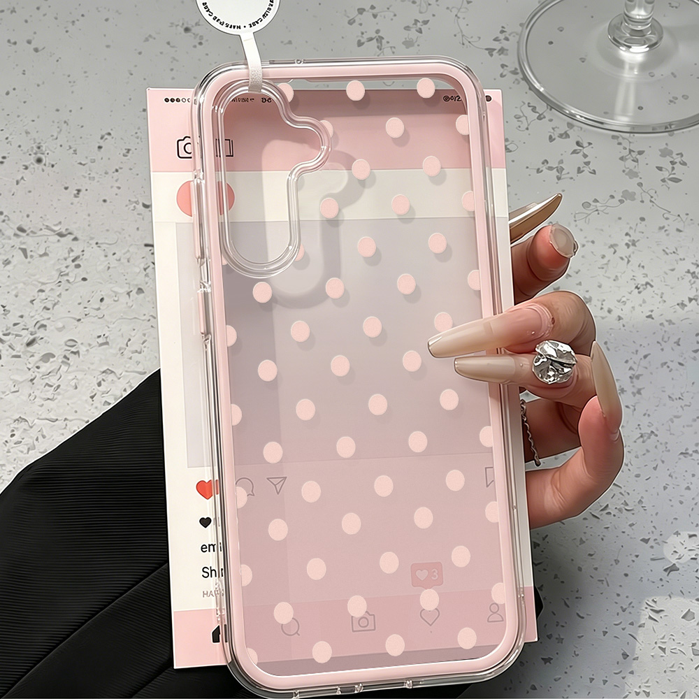 Coque de téléphone à pois colo - Clear Shockproof Bumper Case avis et prix