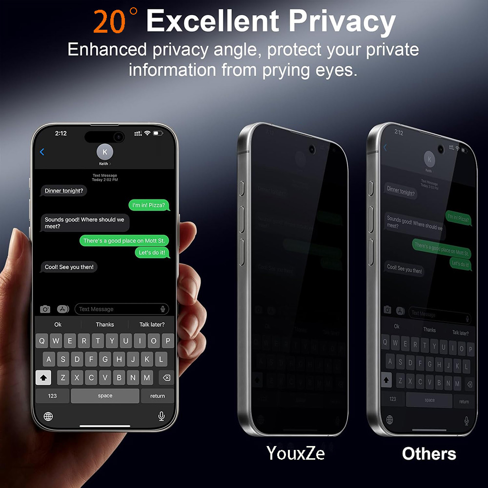 Lot de 4 protections d'écran a - Anti Spy Privacy Glass Case avis et prix