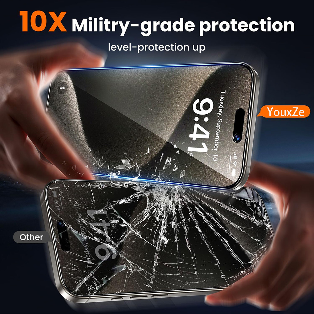Lot de 4 protections d'écran a - Anti Spy Privacy Glass Case avis et prix
